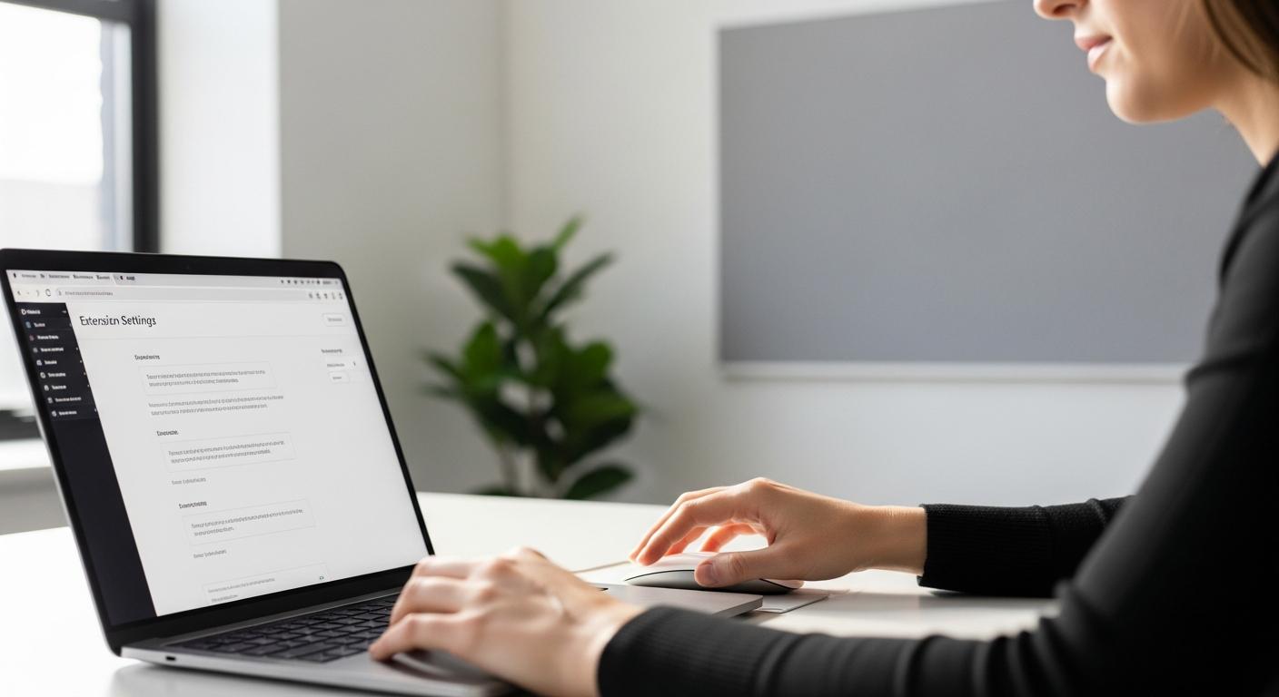 Configurar permisos y ajustes iniciales de la extensión